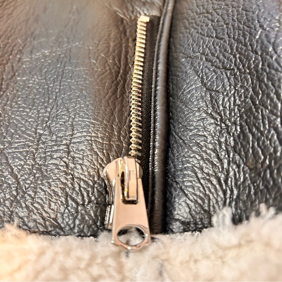 Fashion Nova Faux Leather Sherpa-Lined Moto Jacket - Size XS - Picture 10 of 13